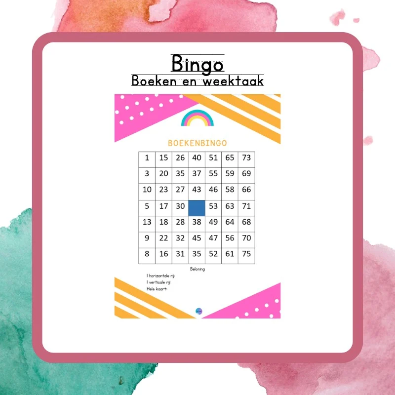 Bingo met boeken en weektaak