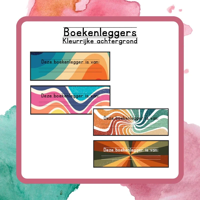 Boekenleggers kleurrijke achtergrond