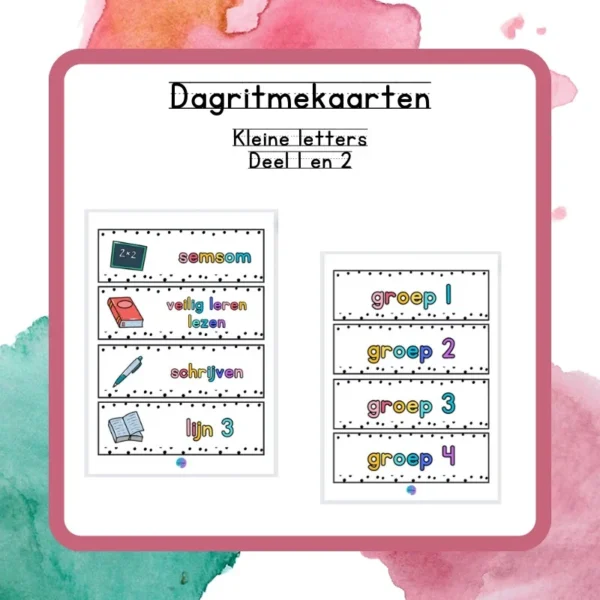 Dagritmekaarten Kleine letters deel 1 en 2
