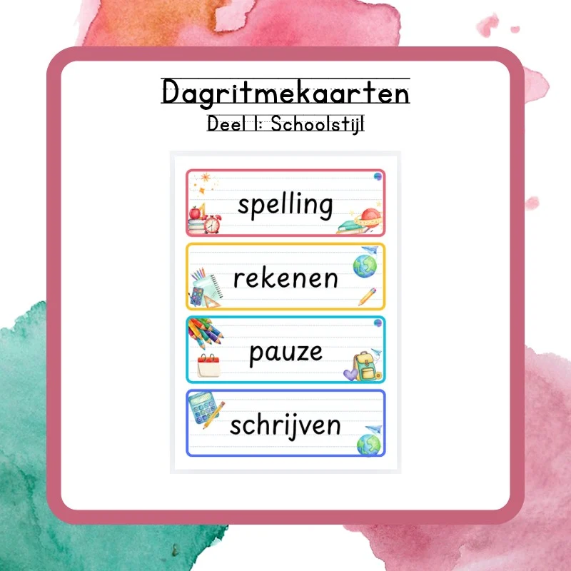 dagritmekaarten schoolstijl