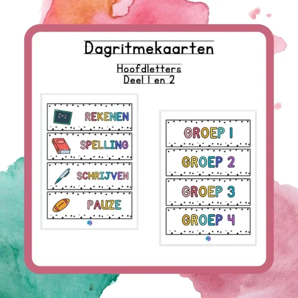 Dagritmekaarten Hoofdletters deel 1 en 2