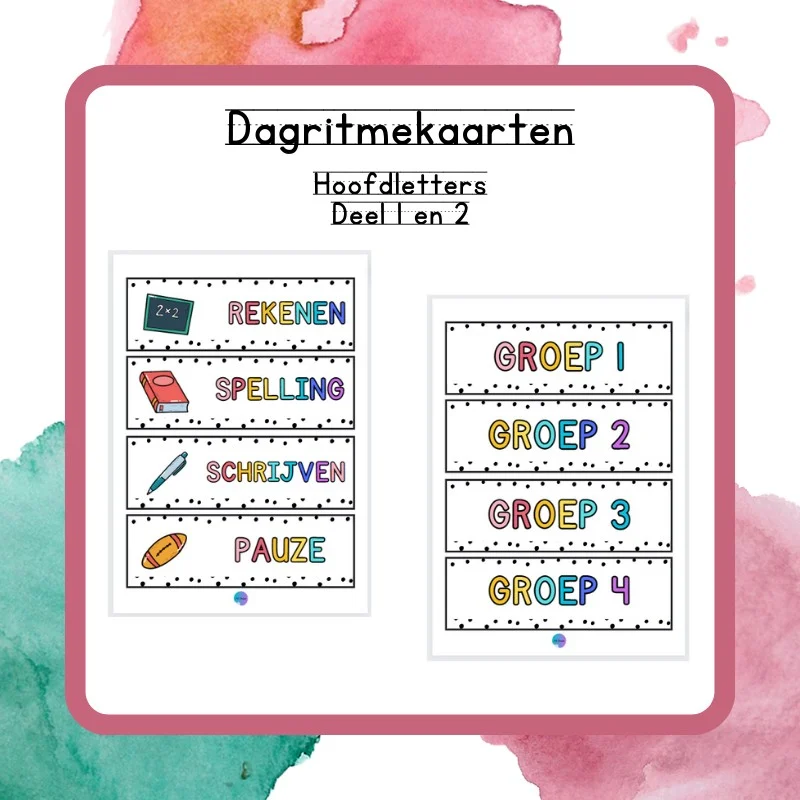 Dagritmekaarten Hoofdletters deel 1 en 2