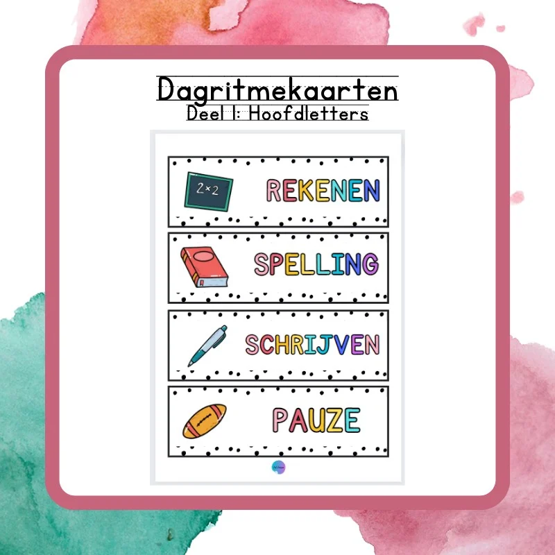 Dagritmekaarten deel 1 Hoofdletters