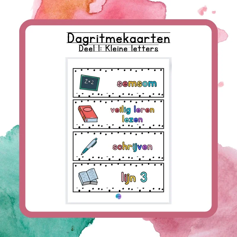 Dagritmekaarten deel 1 Kleine letters