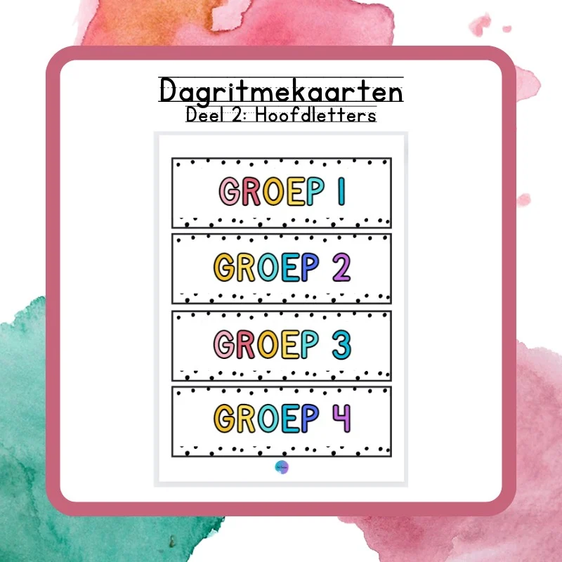 Dagritmekaarten deel 2 Hoofdletters