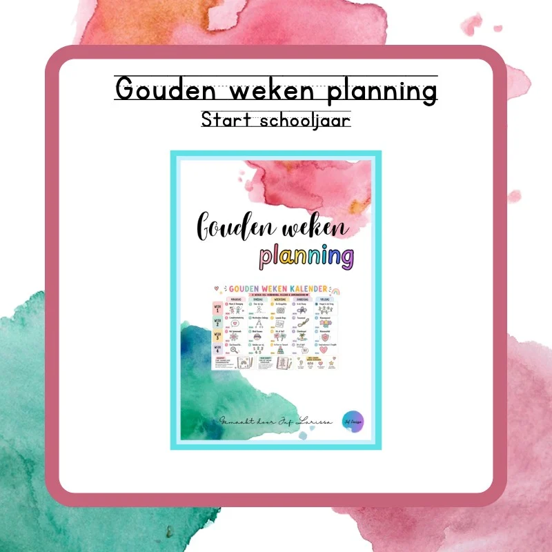 Gouden Weken planning
