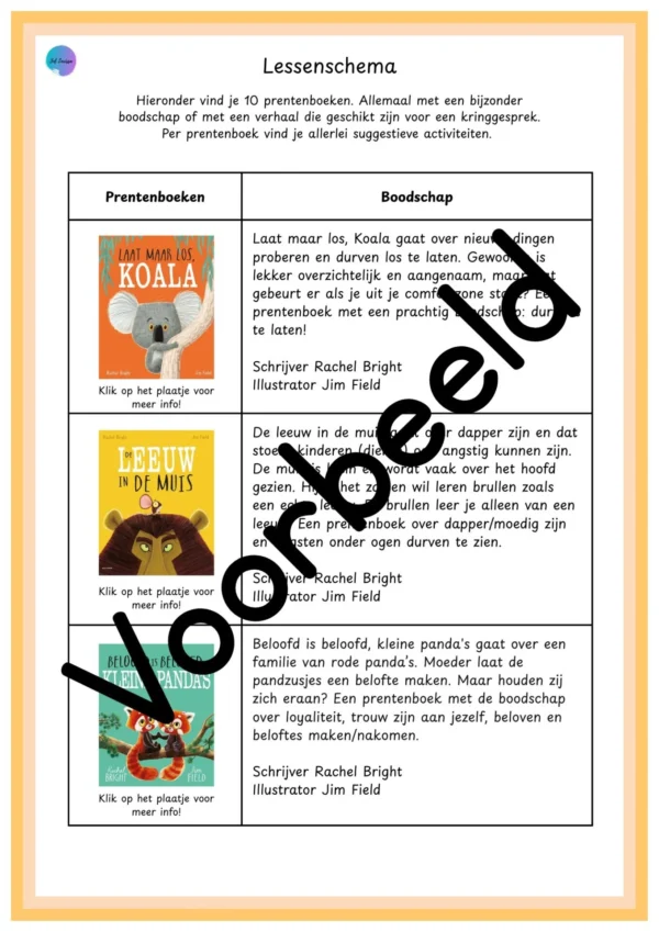 Project Gouden weken + prentenboeken