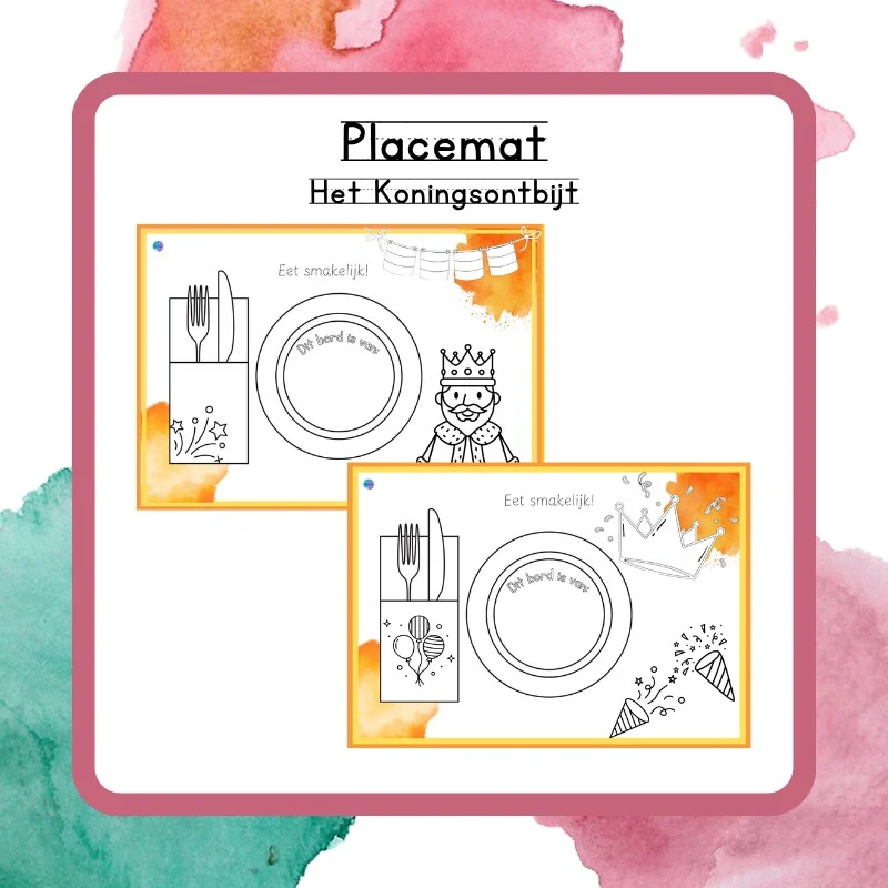 Placemat Koningsontbijt