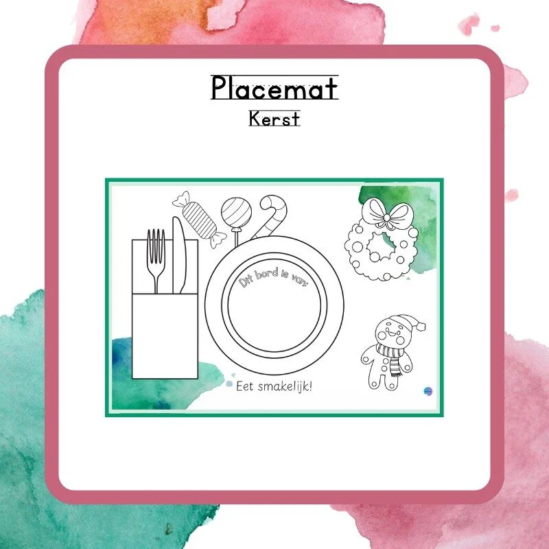 Placemat kerst