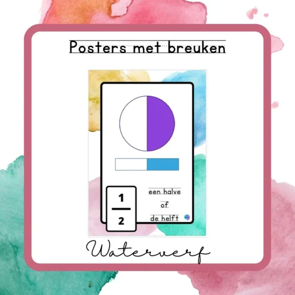 Posters met breuken waterverf