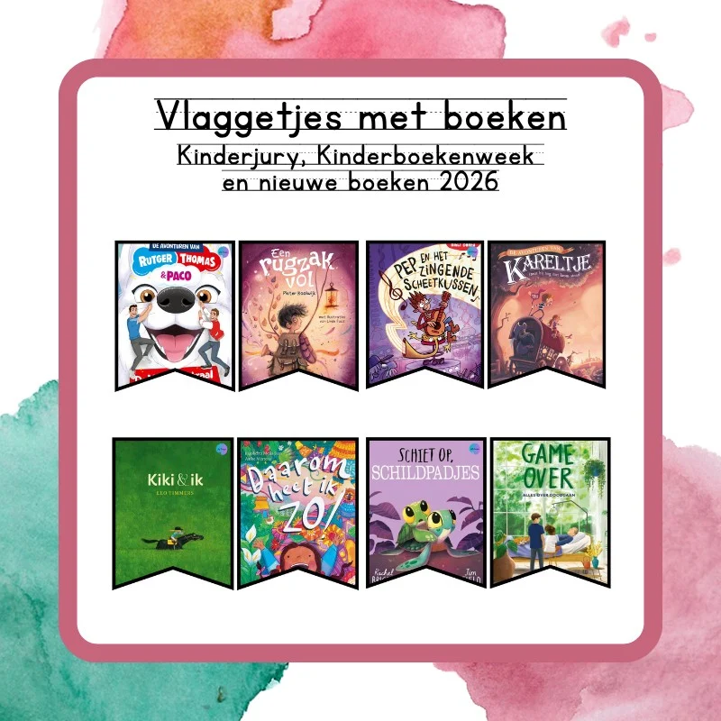 Vlaggetjes met boeken