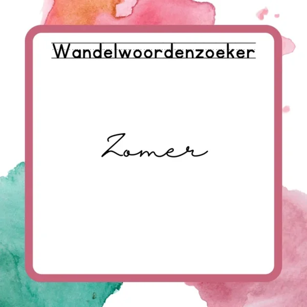 Wandelwoordzoeker Zomer
