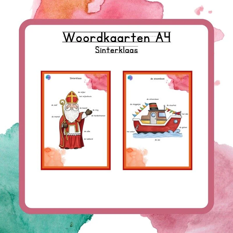Woordkaarten Sinterklaas