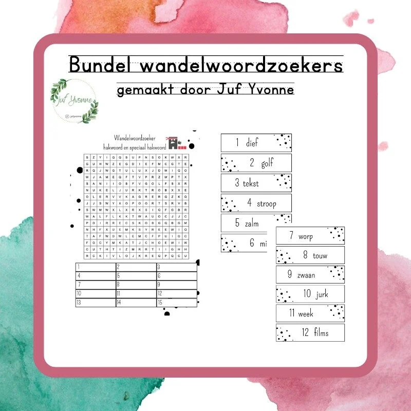 Bundel wandelwoordzoekers