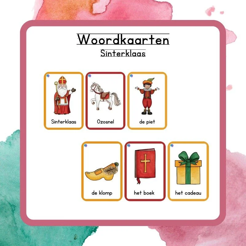 woordkaartjes Sinterklaas